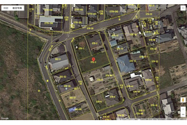  詫間町松崎 ２方に接道した整形地の間取り