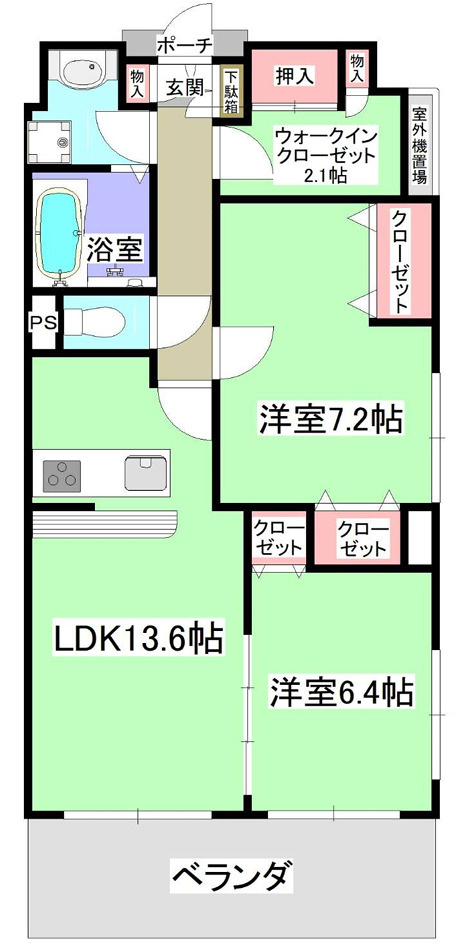 間取り：2LDK+S
