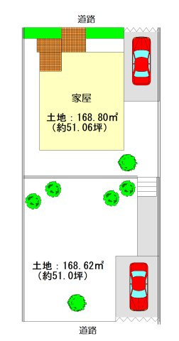 土地面積　約102.06坪　大きなお庭スペース有り