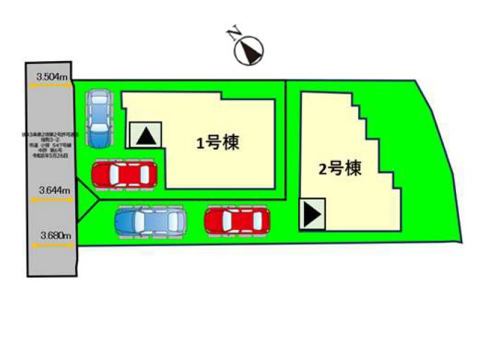 区画図です。2号棟
