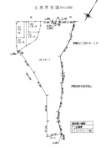 【神戸市西区桜が丘東町６丁目　土地の間取り】