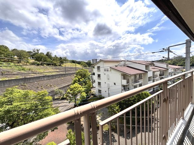 南側バルコニーからの眺望　自然の多い環境です