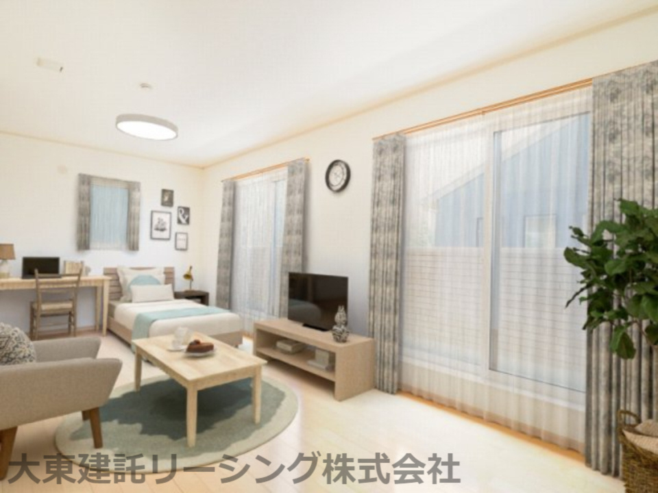 ※2F洋室にCG合成で実際の家具を配置したイメージパースです。家具・調度品などは売買契約に含まれません。