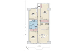  コープ野村八事 マンション ✨️仲介手数料無料✨️表山小学校・御幸山中学校の間取り