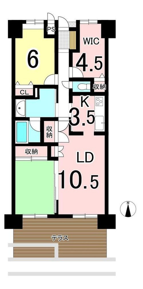 間取り2LDK、価格1380万円、専有面積71.44？、バルコニー面積16.60？、建築年月日1996年6月、専用庭付き！！