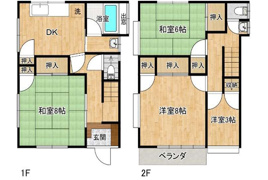 北区岸町2丁目中古戸建の間取り