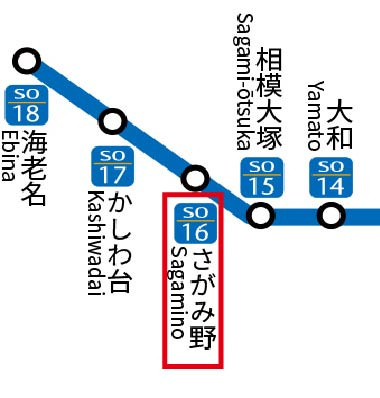 北口ロータリーを抜けると桜並木がまっすぐに伸びています。並木沿いにはコストコ、駅の西側には老舗のスパー銭湯があります。バスの便も良く国道246号線にもでやすいため、車での行動も便利です。