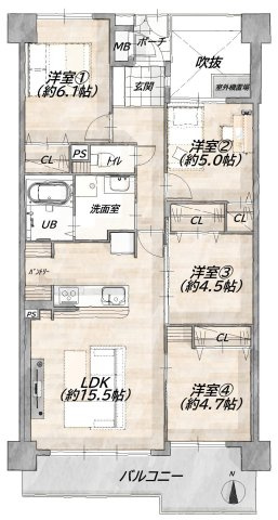 4ＬＤＫのファミリー向け物件です♪