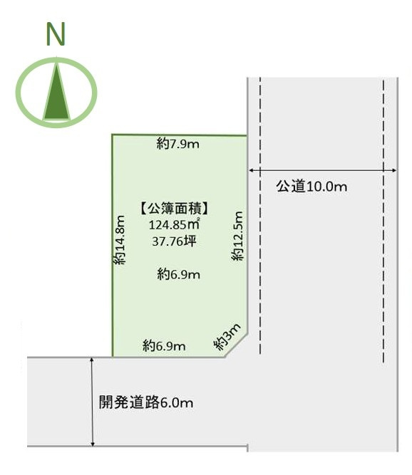 南東角地で陽当り良好！太陽光パネル設置！全居室6帖以上・全居室に収納がある4LDK！水回りの集中した家事ラク動線です！並列駐車2台可(車種による)！