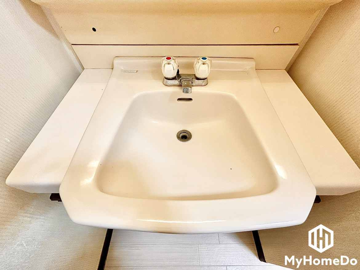 レトロな雰囲気の洗面