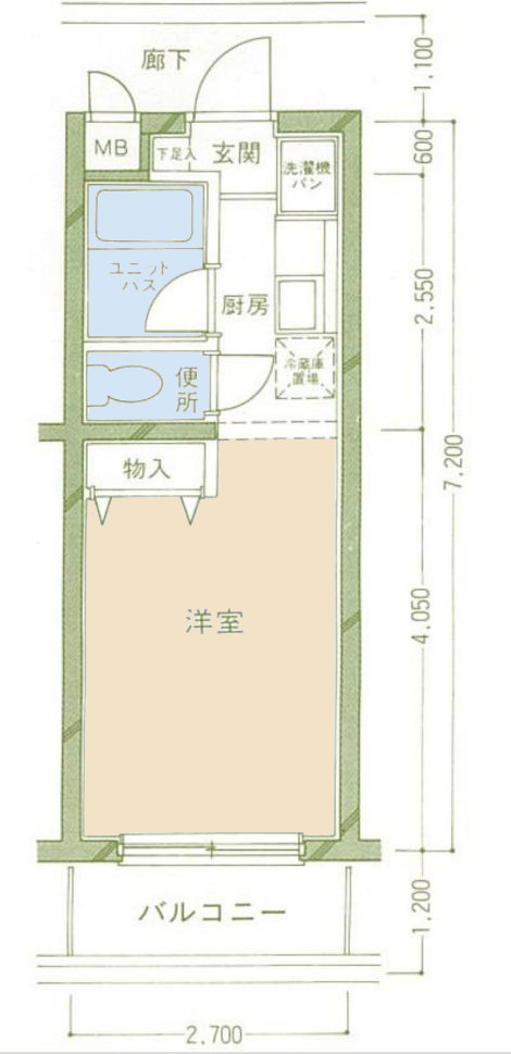 1Kは、キッチンと居室が分かれているため、生活空間にメリハリをつけられますね。料理の臭いが気になりにくく、来客時にもプライベート空間を確保しやすい点が魅力ですね。一人暮らしでも快適な生活を送れますよ。