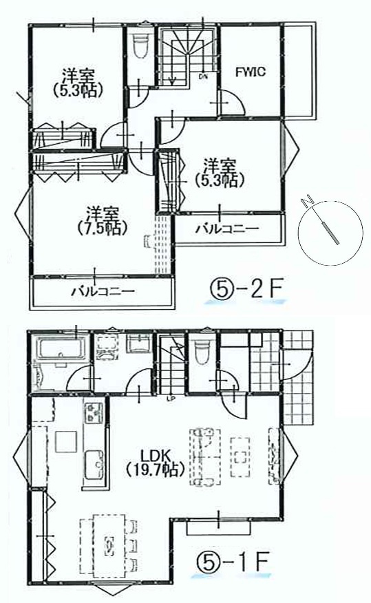 土地図＋建物プラン例