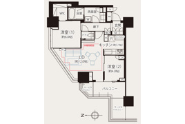 ブリリアタワー池袋ウエストの間取り