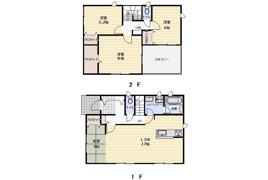 米子市彦名町新築分譲住宅の間取り
