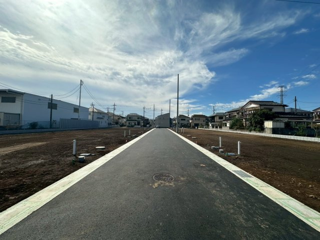 6号地　前面道路写真