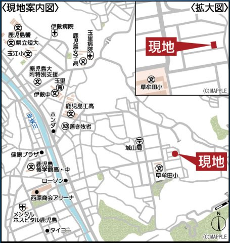 現地案内図です。