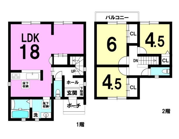 3LDKの間取りになります。