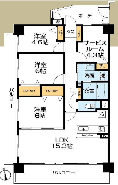 間取り：328000617726