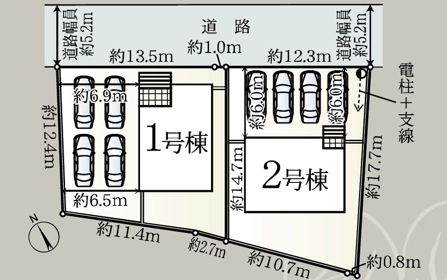 1号棟の区画図です