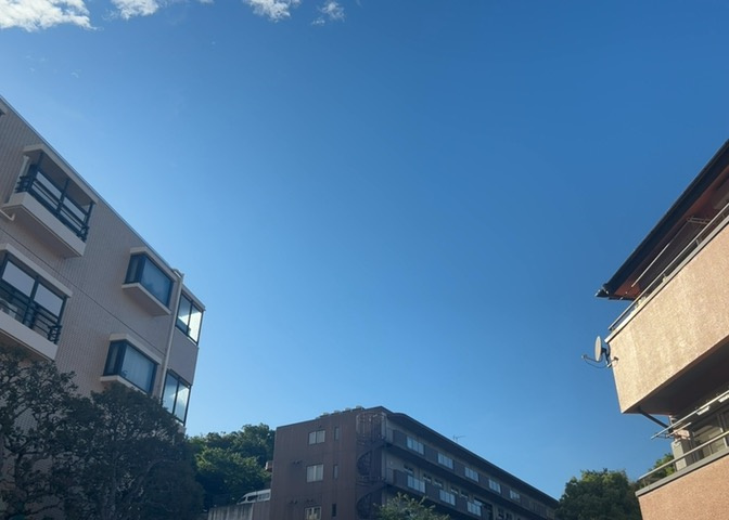 眺望を気にして物件を探す場合、前面に建物が建っていないか現地で確認しましょう！前面に建物があると景色はもちろん、日当たりや風通しにも影響が出てきます。住んだ時のことを想像しながら現地見学をしましょう。