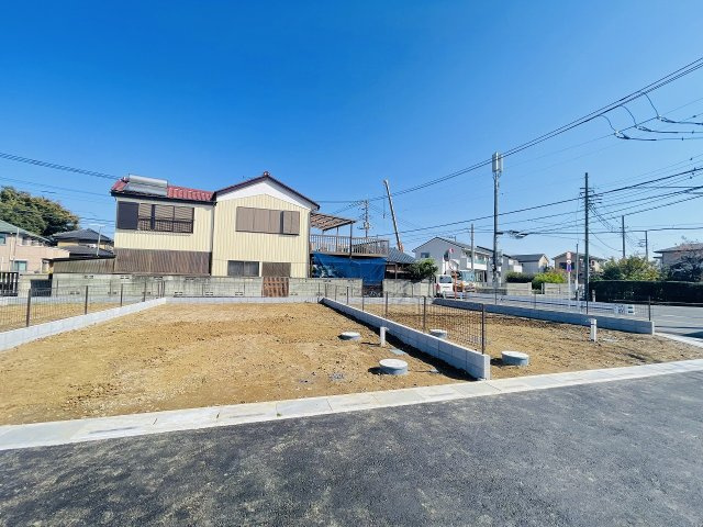 対象地：B区画　敷地約30坪　ブロックフェンス施工済　市街化調整区域ですが、どなたでも建築可能です！