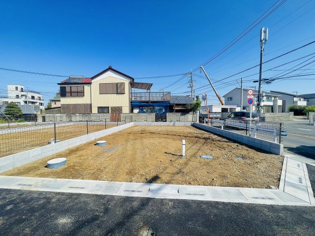 対象地：B区画　敷地約30坪　ブロックフェンス施工済　市街化調整区域ですが、どなたでも建築可能です！