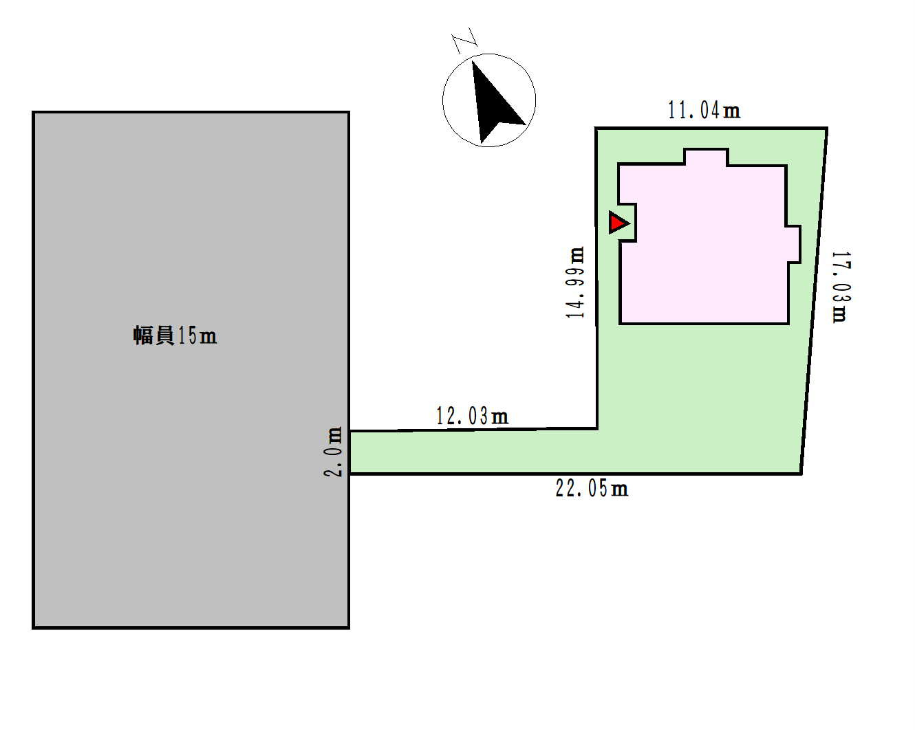 大通りから1本入った敷地はプライベートも確保できて安心！