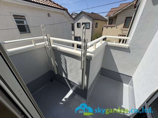 日当たり良好のバルコニー