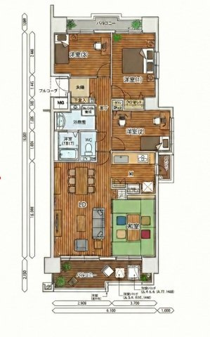 【シンフォニアみなみが丘C棟の間取り】