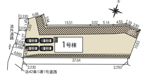 区画図は、土地の形状、境界、道路との関係を詳細に示す図面土地の正確な位置、面積、形状を把握し購入や建築計画の判断に不可欠です。区画整理や開発状況も示され、将来的な土地利用のイメージを掴む上でも重要。