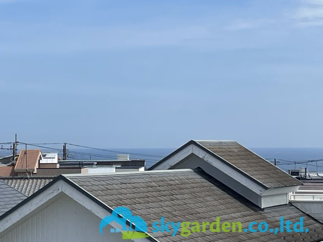 相模湾が見えます