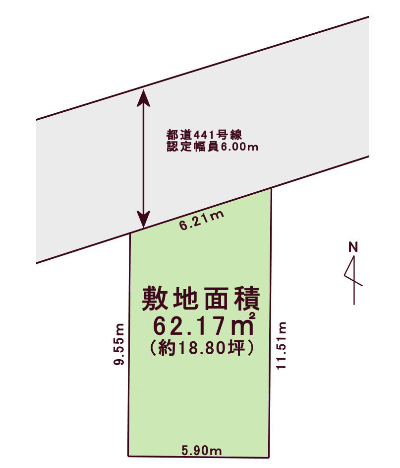 建ぺい率60％・容積率200％につきボリュームのある建物が建てられます。
