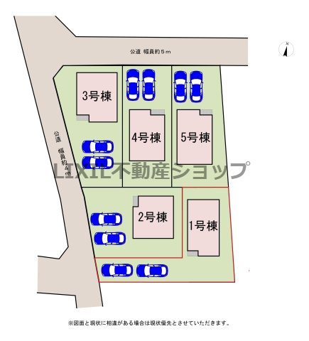 【区画図】1号棟　区画図です。