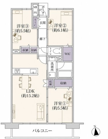 間取り：328000634601