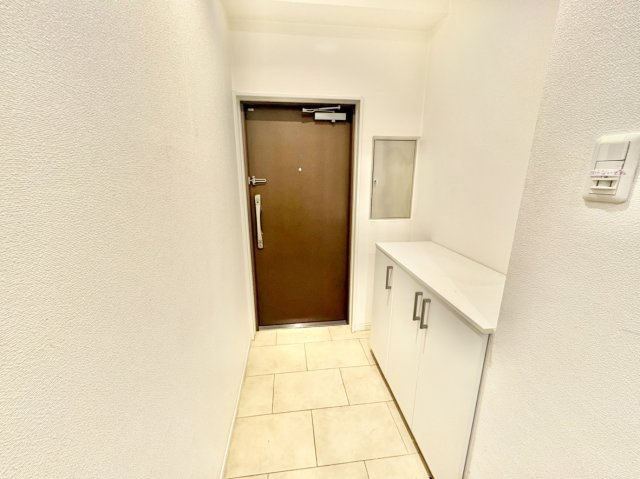 ロータイプの収納を採用し、玄関を広く見せる効果があります。天板（カウンター）の上には、お出かけ時にサッと取り出したい鍵やマスクを置くほか、お好みのインテリアを置くスペースとしても最適です