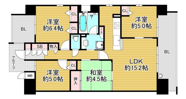 家事動線に配慮した使いやすい間取り。収納も充実し、ご家族が快適に暮らせる住空間です。