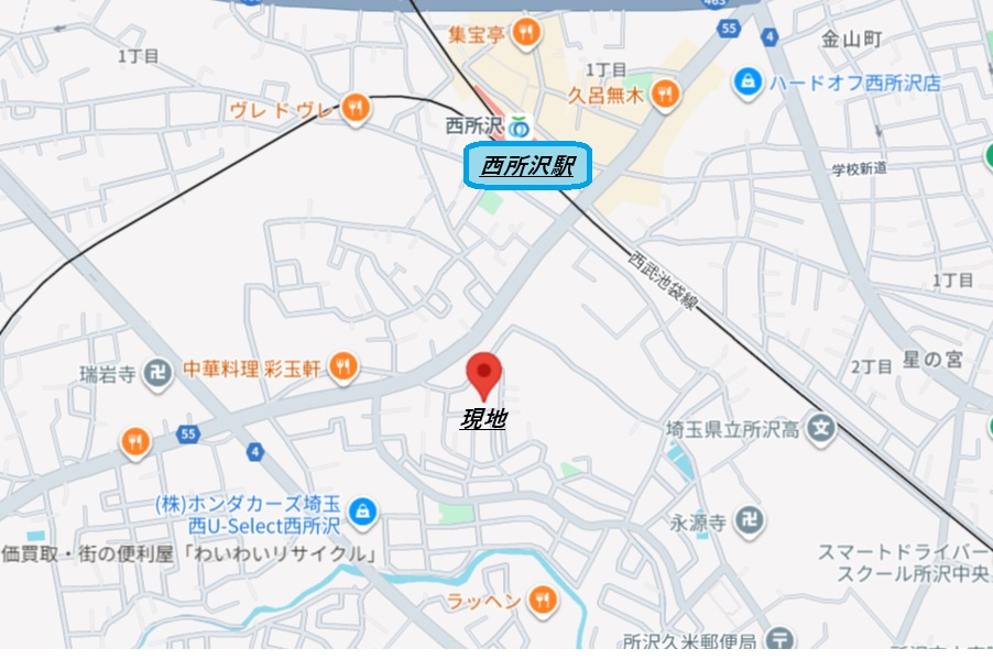 駅徒歩約8分の住宅地です。