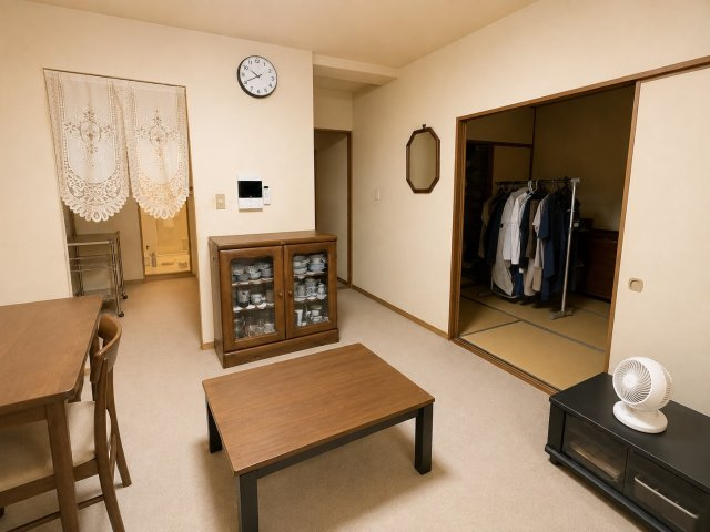 和室へのつながりを感じられるダイニング。食事を楽しむだけでなく家族の会話やくつろぎの時間にも使いやすい空間です。隣接する和室の引き戸を開けることで空間に広がりを持たせることも可能。暮らし方が柔軟に。