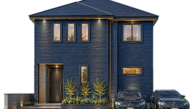 ■建物プラン例（外観イメージCGパース）　建物面積：123.44？[約37.34坪]、建物価格：6、356万円（税込み）　※別途、外構・付帯工事費等が必要となります。