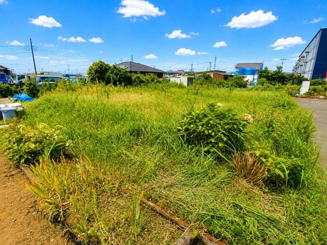 陽当たりの良い開放的な現地。農園利用をご検討の方はぜひ現地をご覧ください。