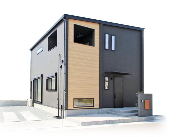 木目調のアクセントでナチュラルさをプラスした落ち着きある外観。【プラン例】建物価格2040万円~、建物面積98.55？