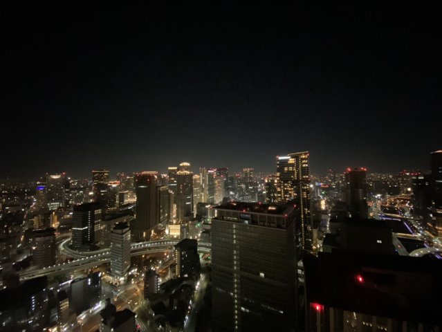 【物件からの眺望】47Fの眺望から望む、梅田の高層ビル群。都心を一望する、圧巻のダイナミックビュー。