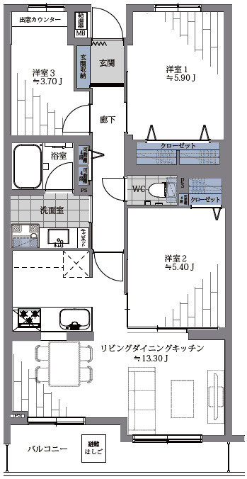 間取り：313004944964