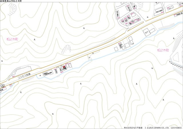 【戸建　高山市松之木町　150万の地図】