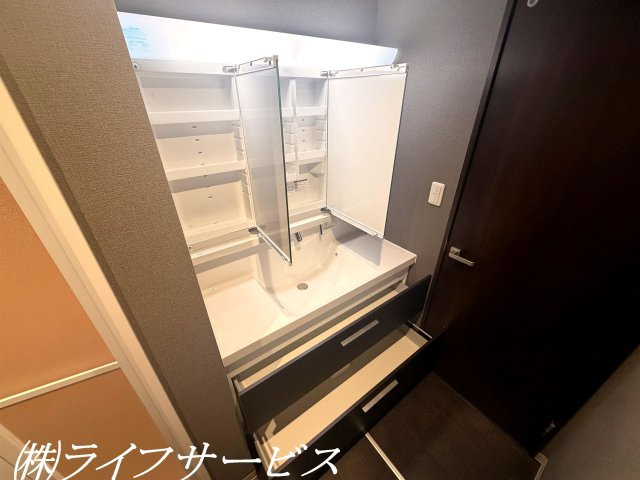 三面鏡シャワー付洗面化粧台