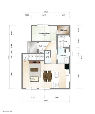 【社ノ木一丁目の区画図】