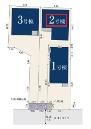 【全3棟・2号棟】　駐車1台可能です。