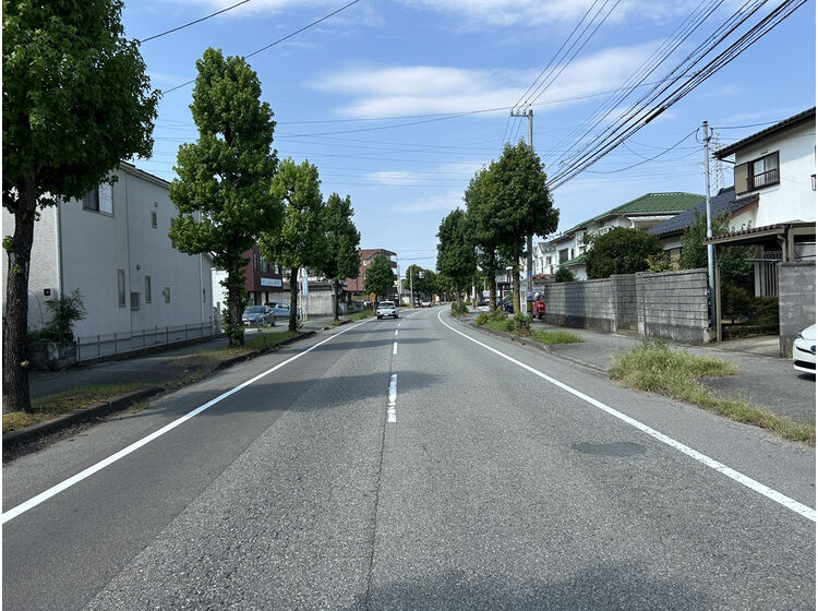 前面道路(西向き)