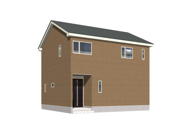 【 耐震 制震のお家 厚別区もみじ台新築一戸建ての外観パース】