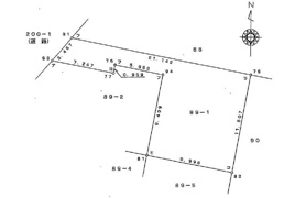 名古屋市名東区大針の土地の間取り